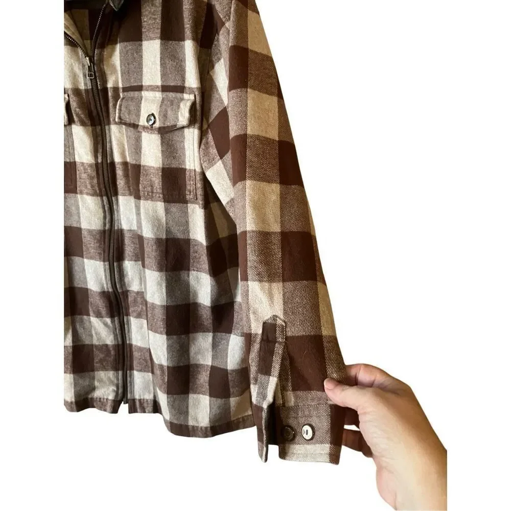 St John’s Bay Men’s‎ Lg Zip Front Shacket